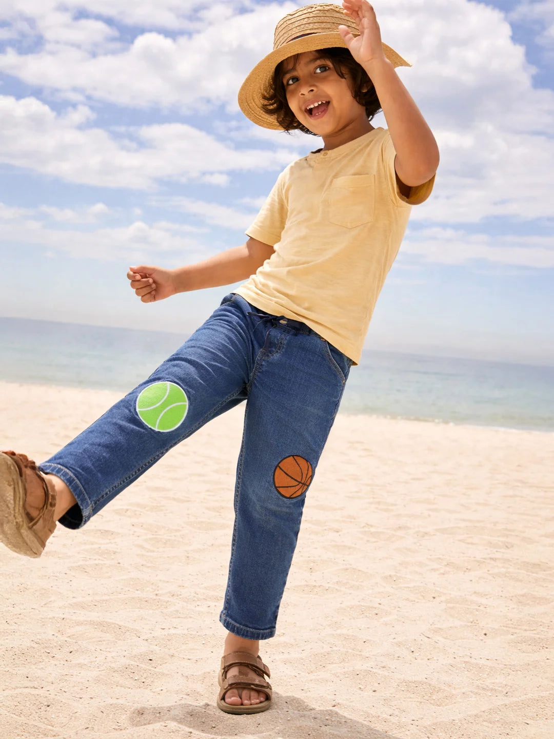 Sunny Day Sporty Tee & Denim Set