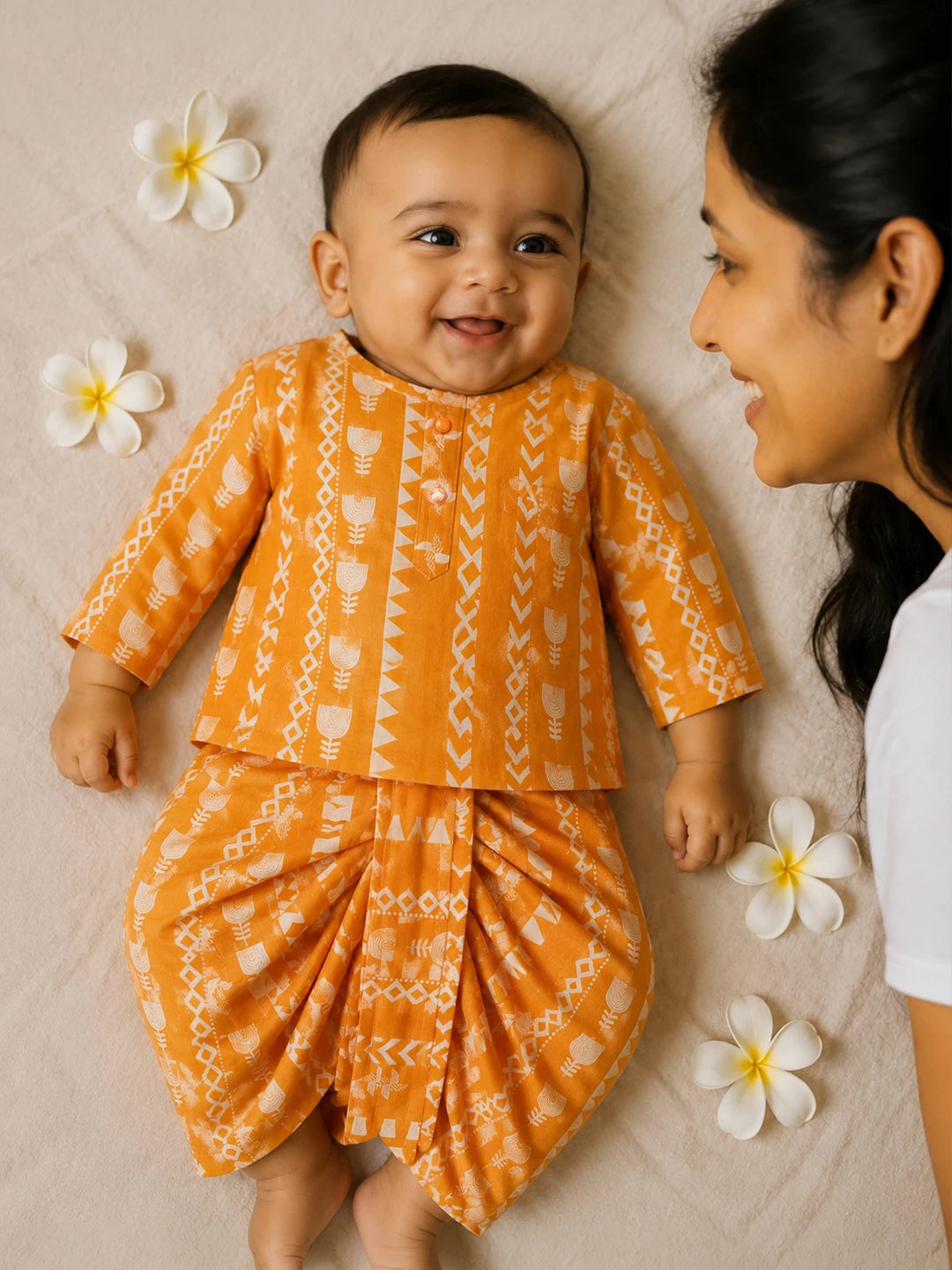Printed Kurta Dhoti Set