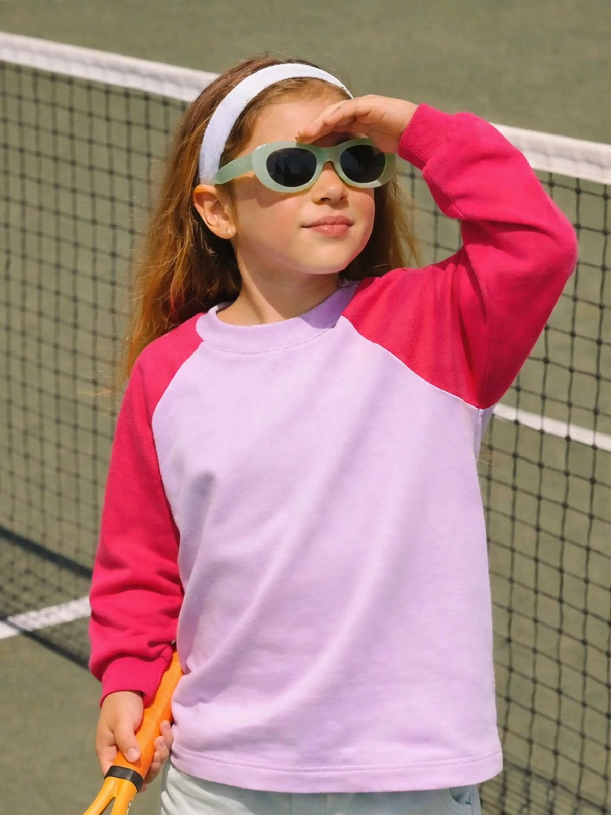 Lilac & Pink Raglan Sleeve top