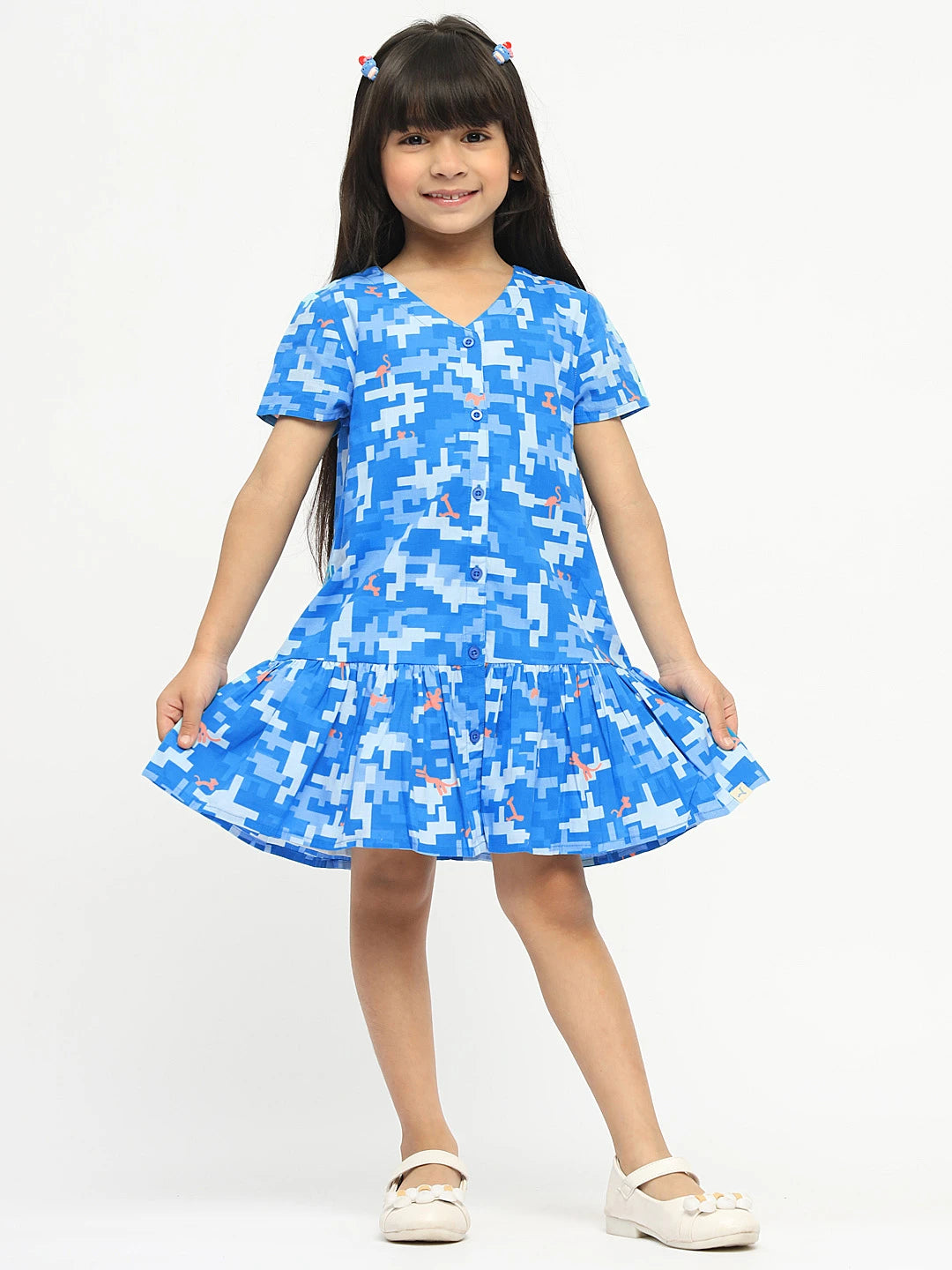 Happy Camouflage Cotton Drop-Waist Dress
