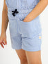 Sky Striped Cotton Shorts