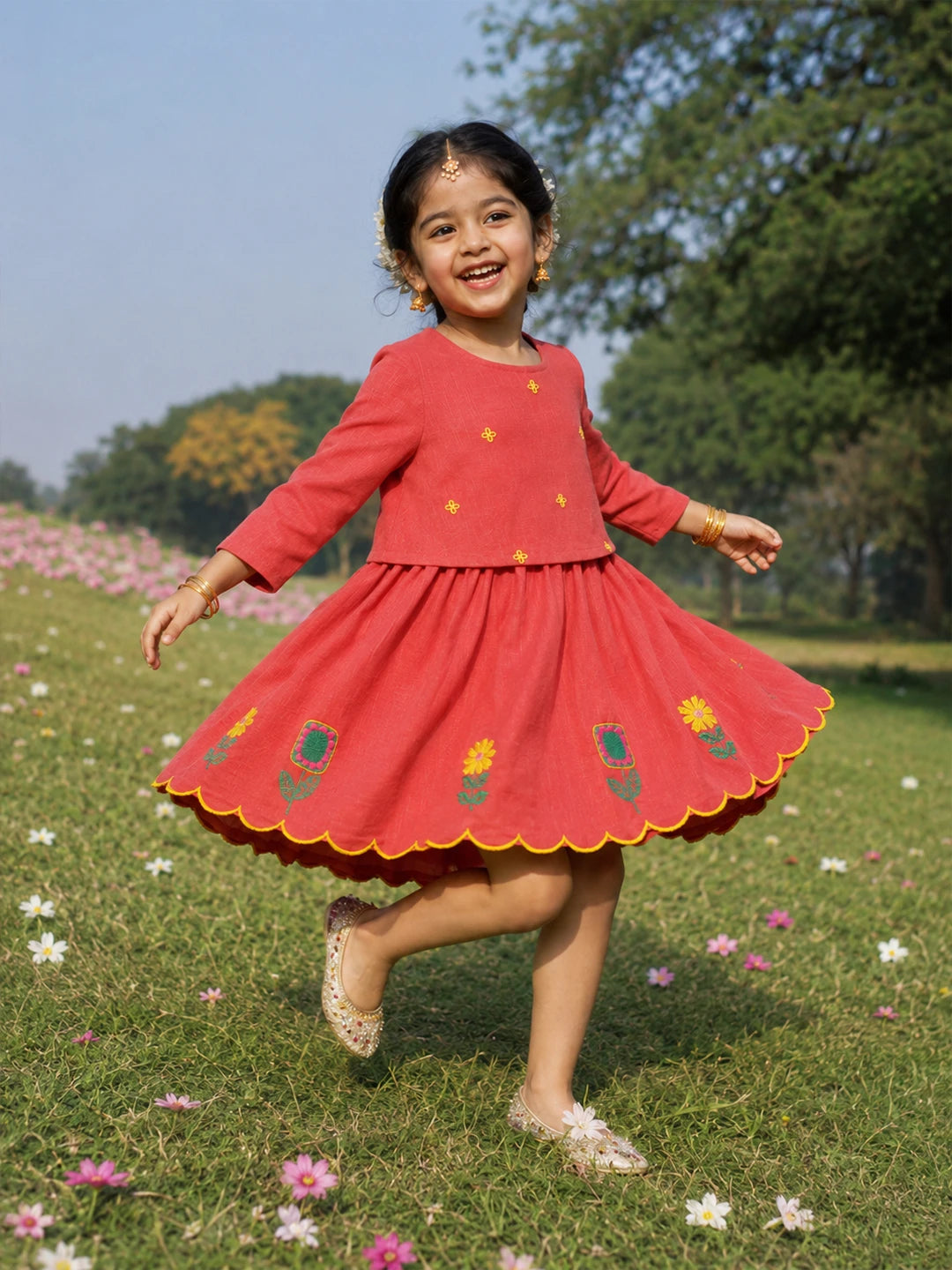 Embroidered Cotton Dress