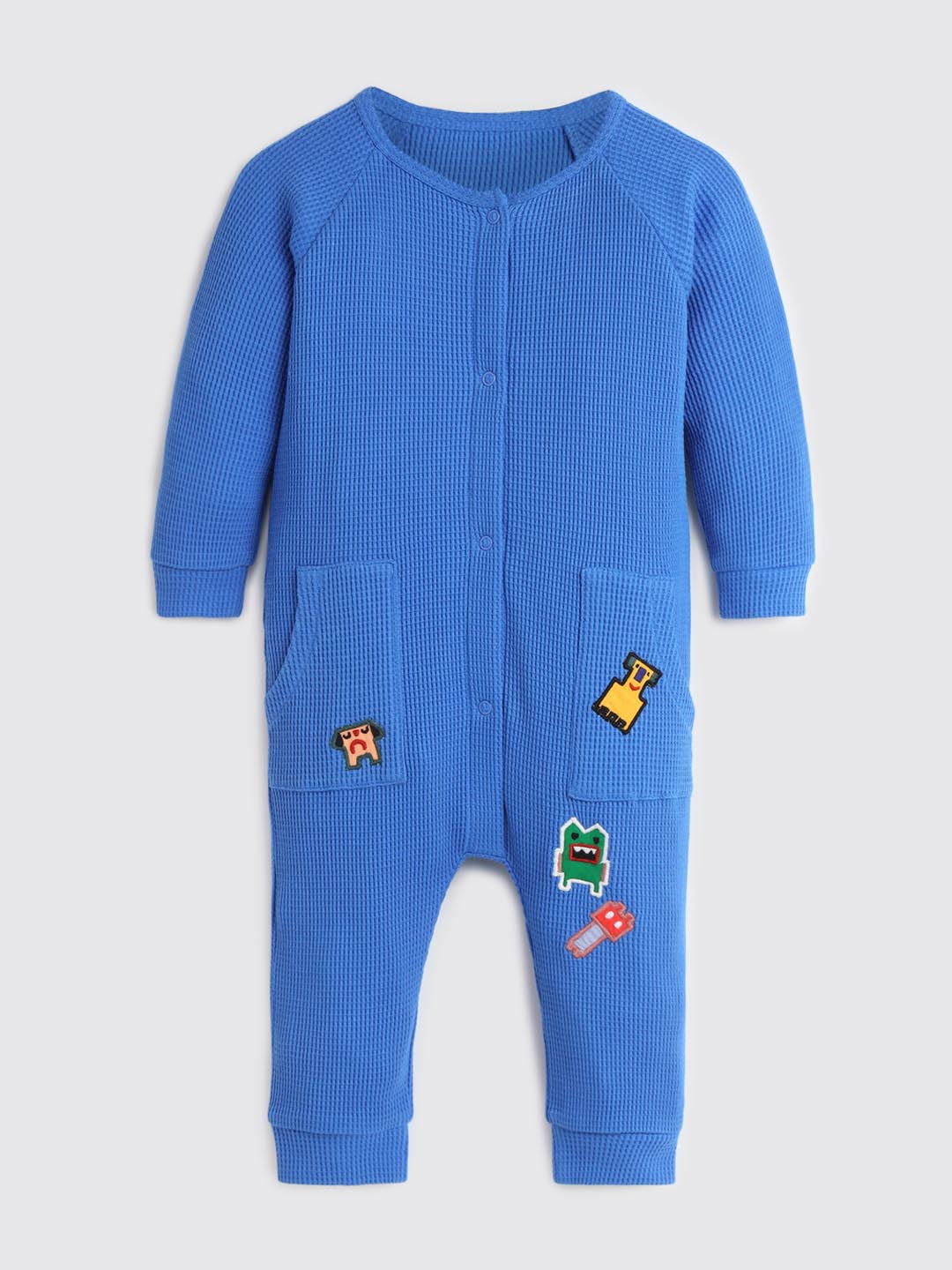 Waffle Knit Cotton Sleepsuit