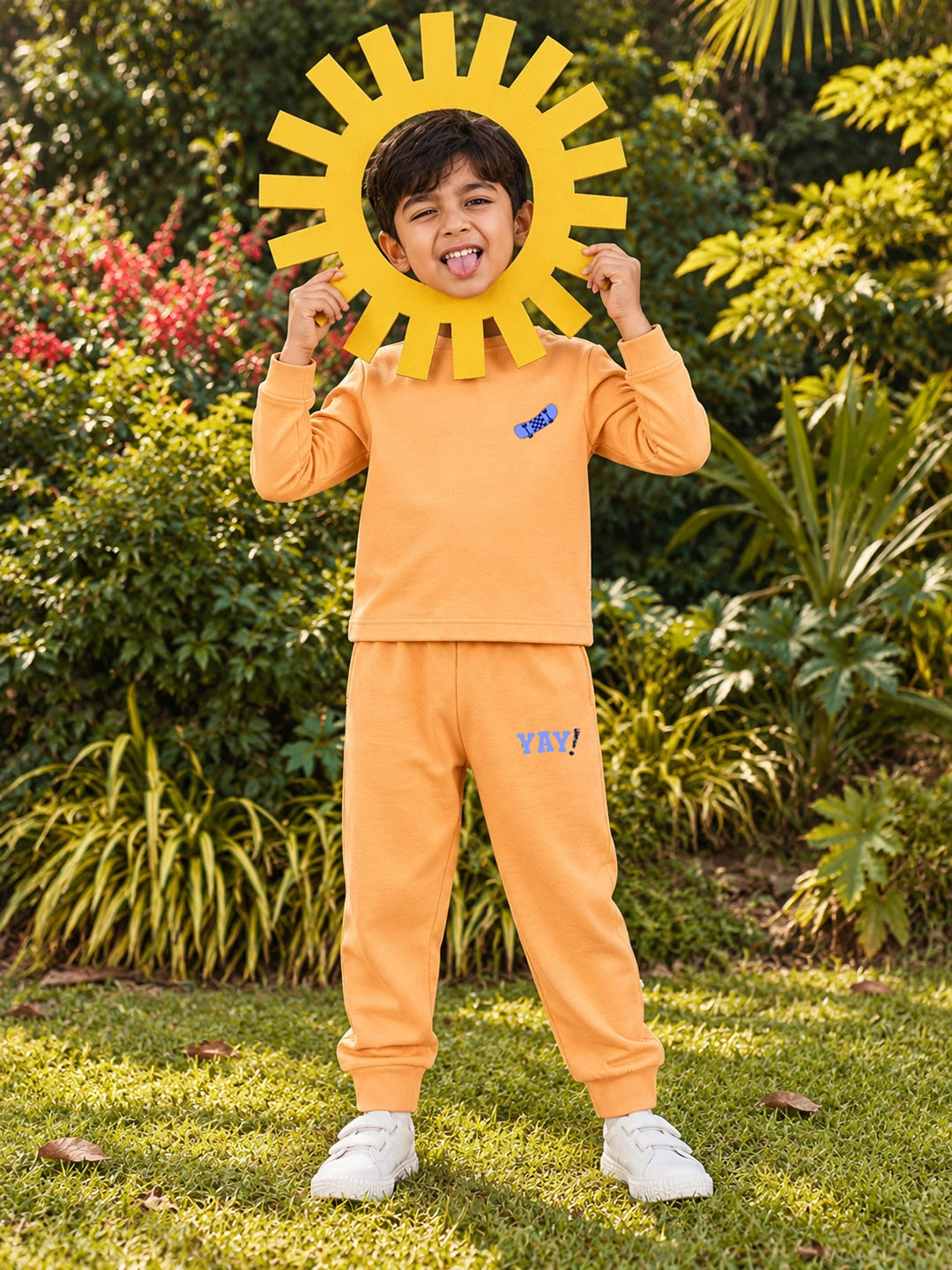 Tangy Orange T-Shirt & Shorts Set