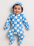 Love Boom Printed Cotton Sleepsuit With Mittens