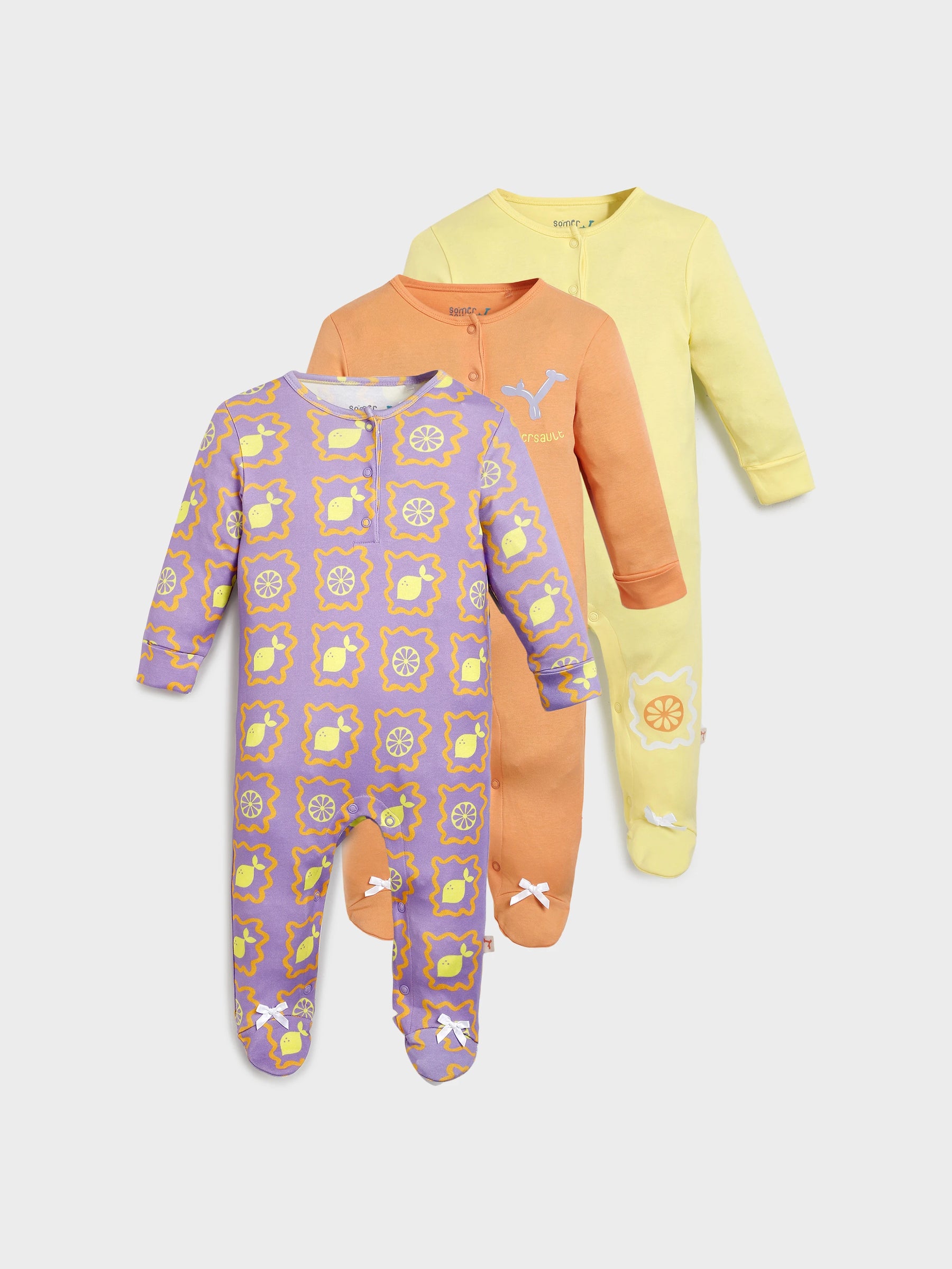 Printed Sleepsuit Pack of Three