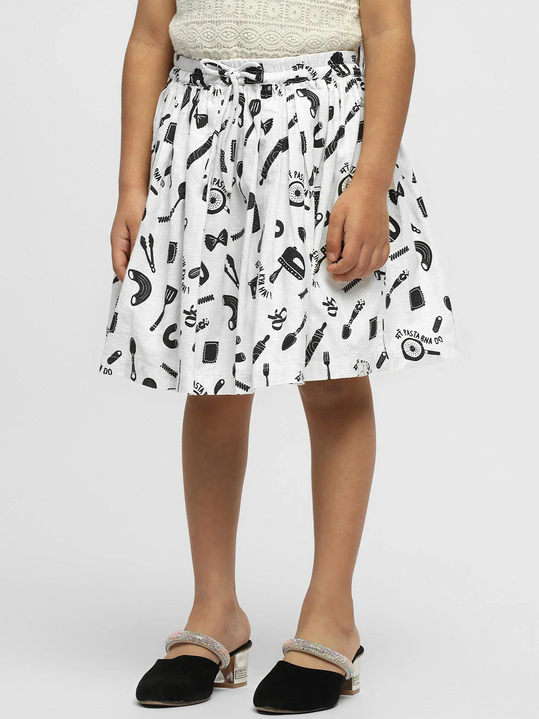 Kitchen Tools Cotton A-Line Skirt