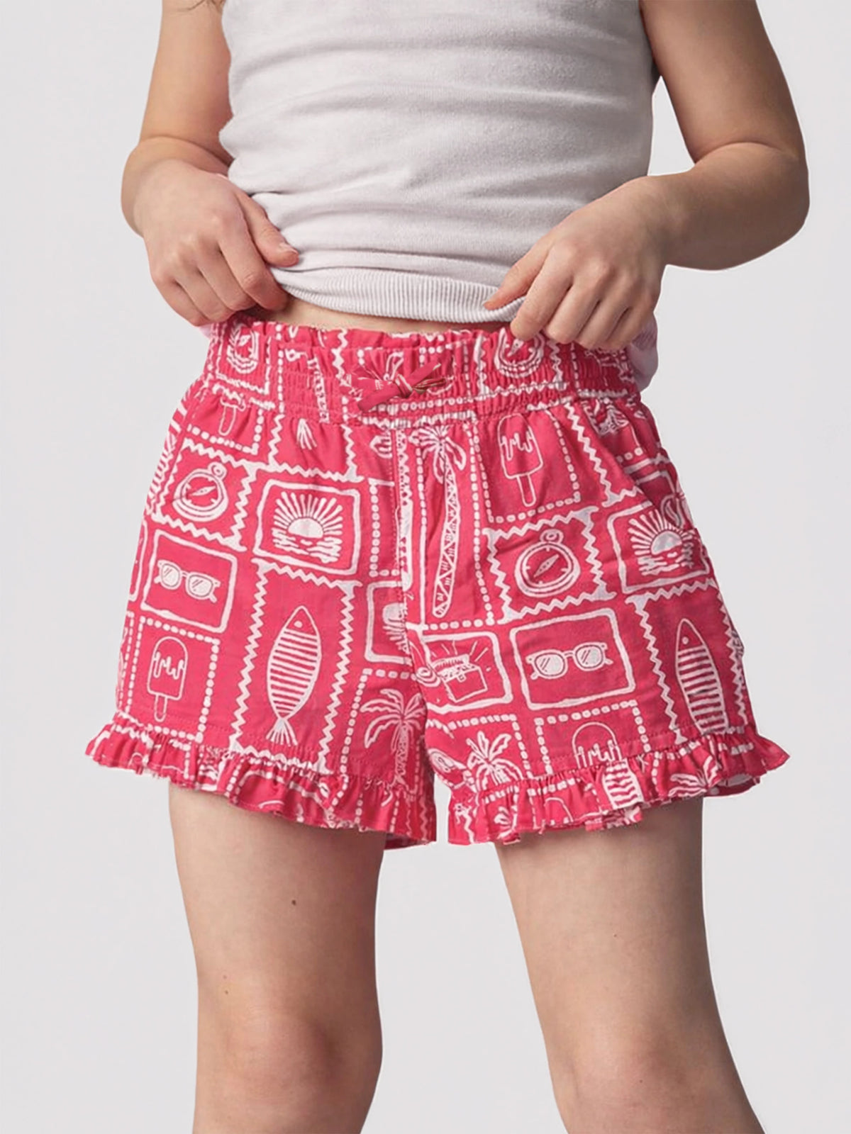Printed Pink Shorts