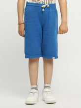 Ocean Crinkled Cotton Bermuda Shorts