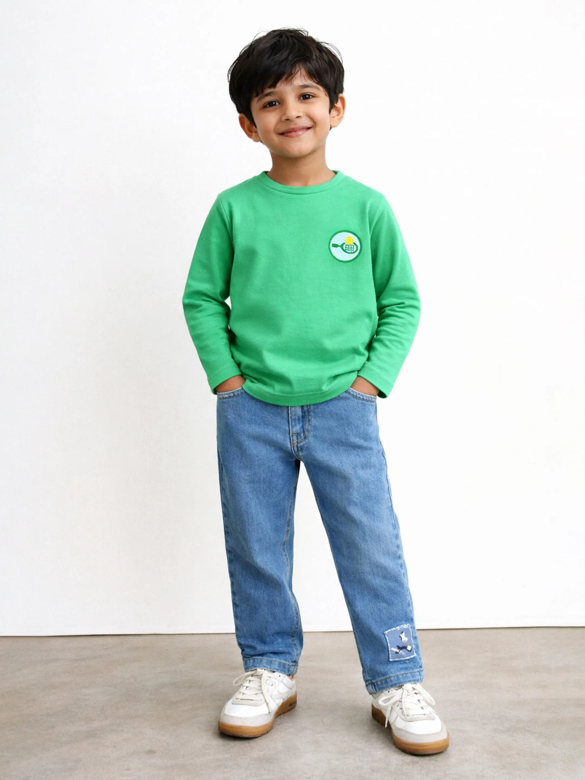 Fresh Green Everyday Tee & Denim Set