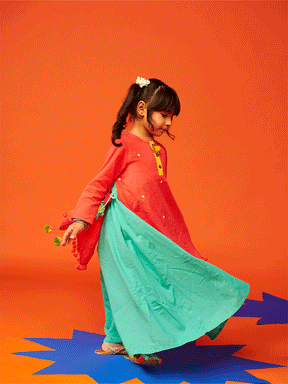 Pink Pom Pom Kurta Dress Somersault