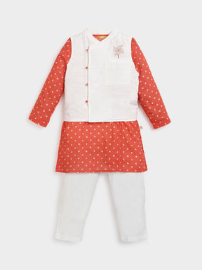 Bandhani Kurta and Jacket Set