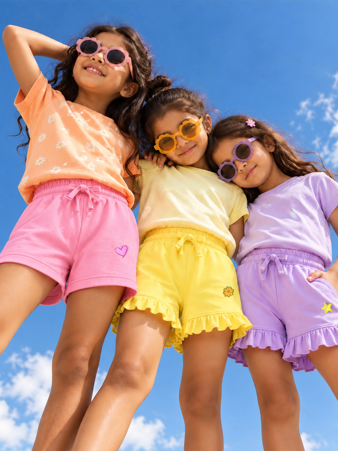 Pack of 3 Girl's Ruffle Shorts