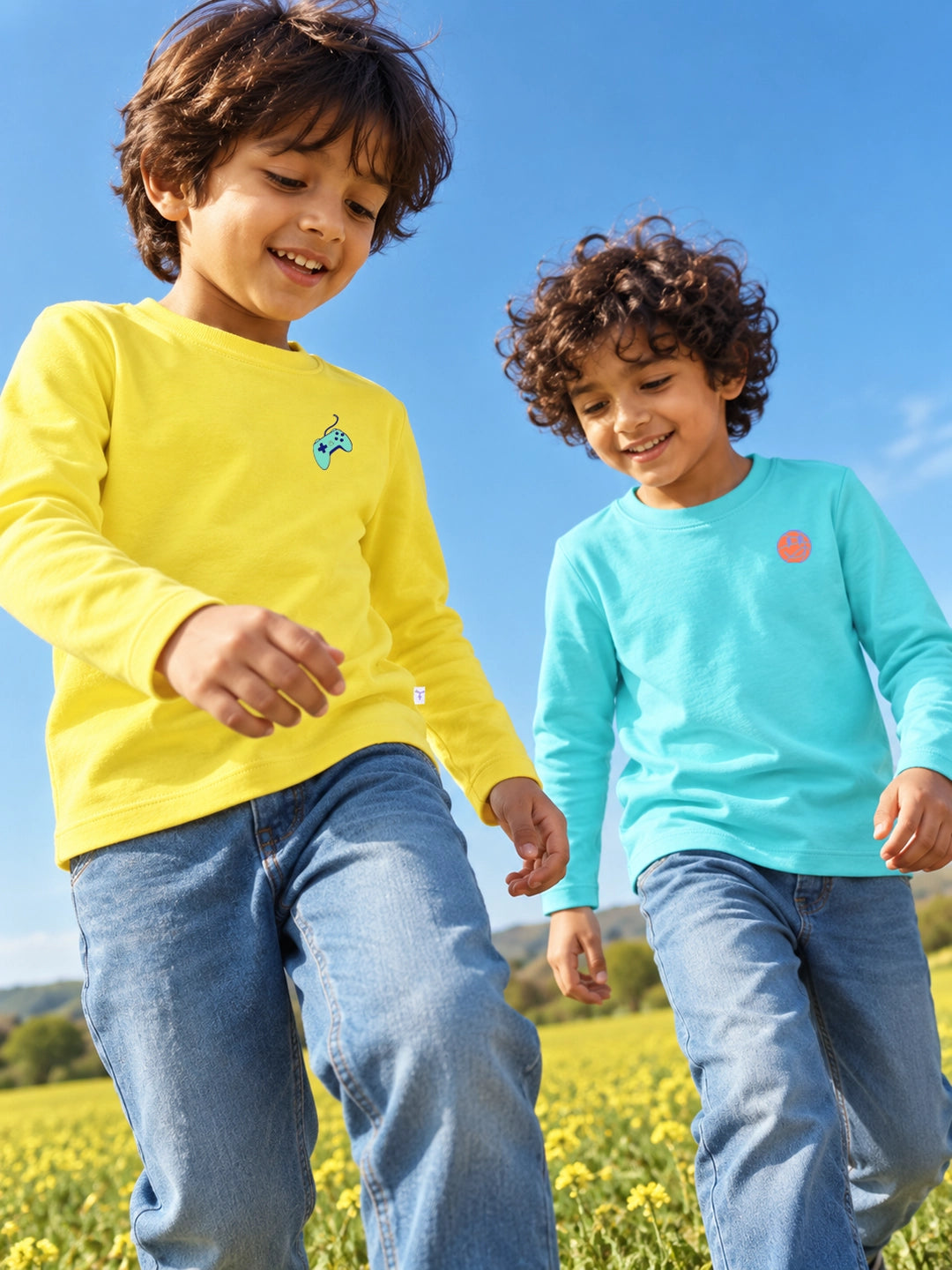 Somer Pack of 2 Full Sleeves T-Shirt for Boy's