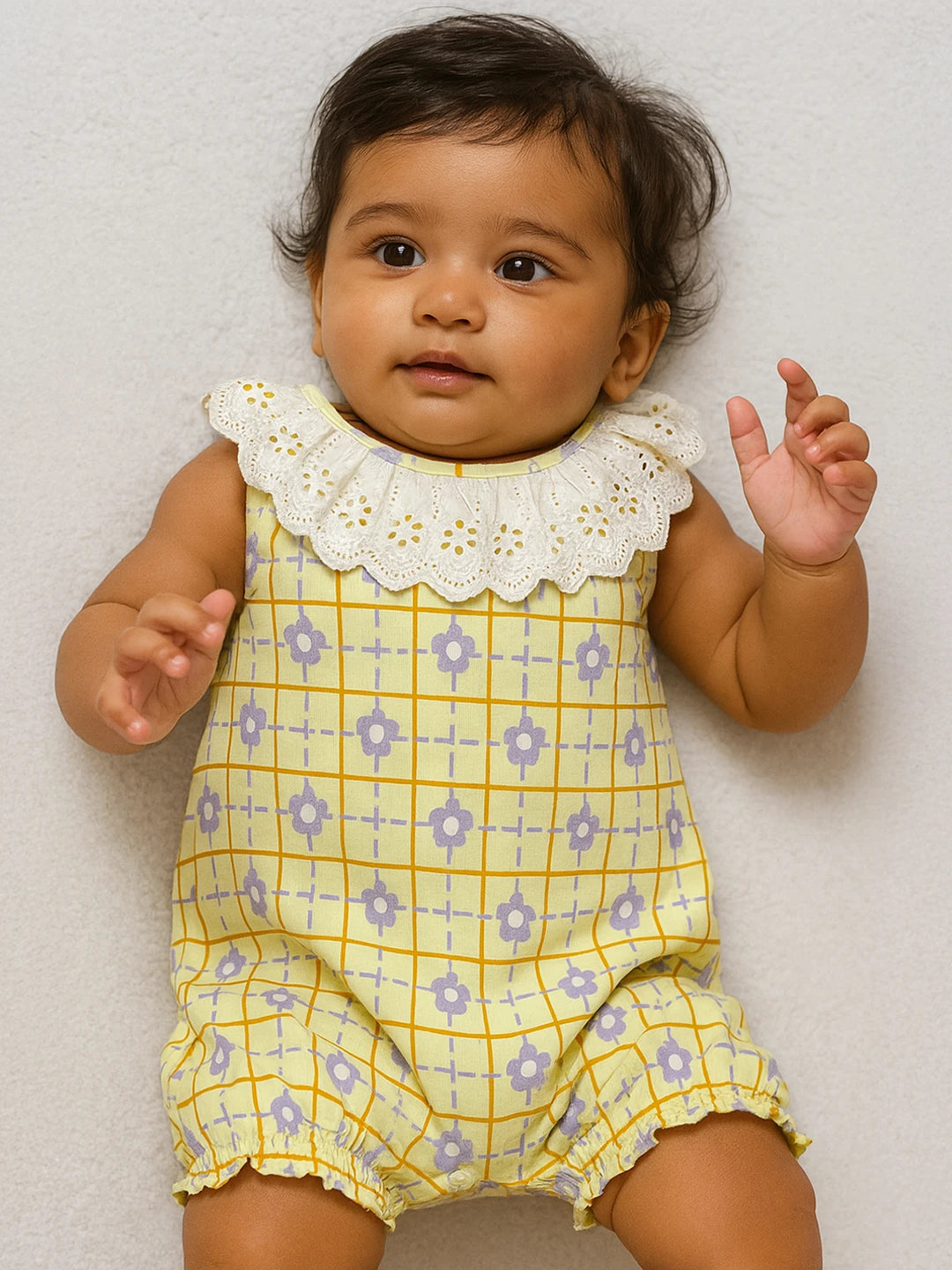 Blossom Printed Cotton Romper