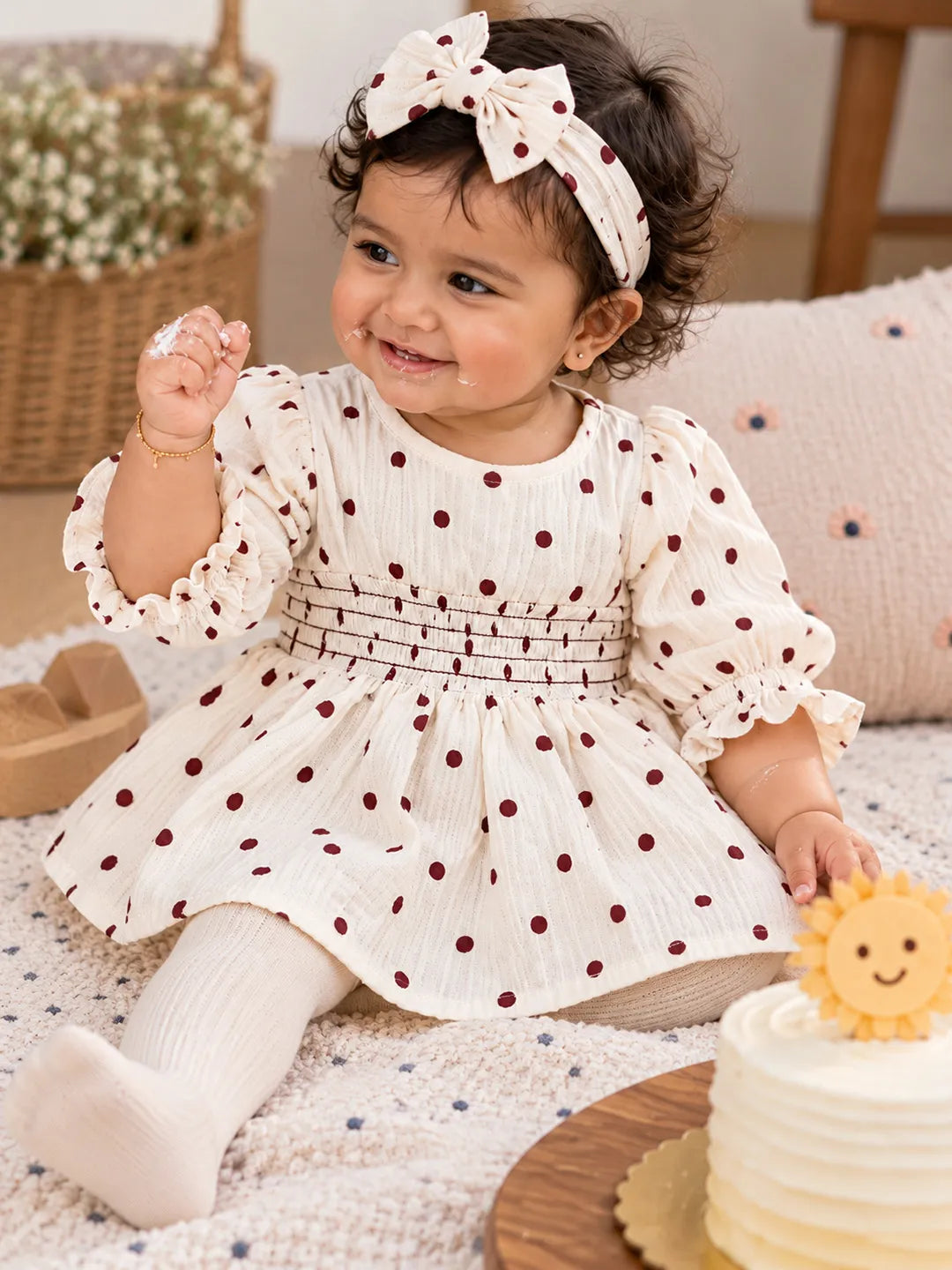 Polka Smocked Dress
