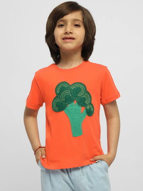 Broccoli Drop Shoulder Cotton Tee