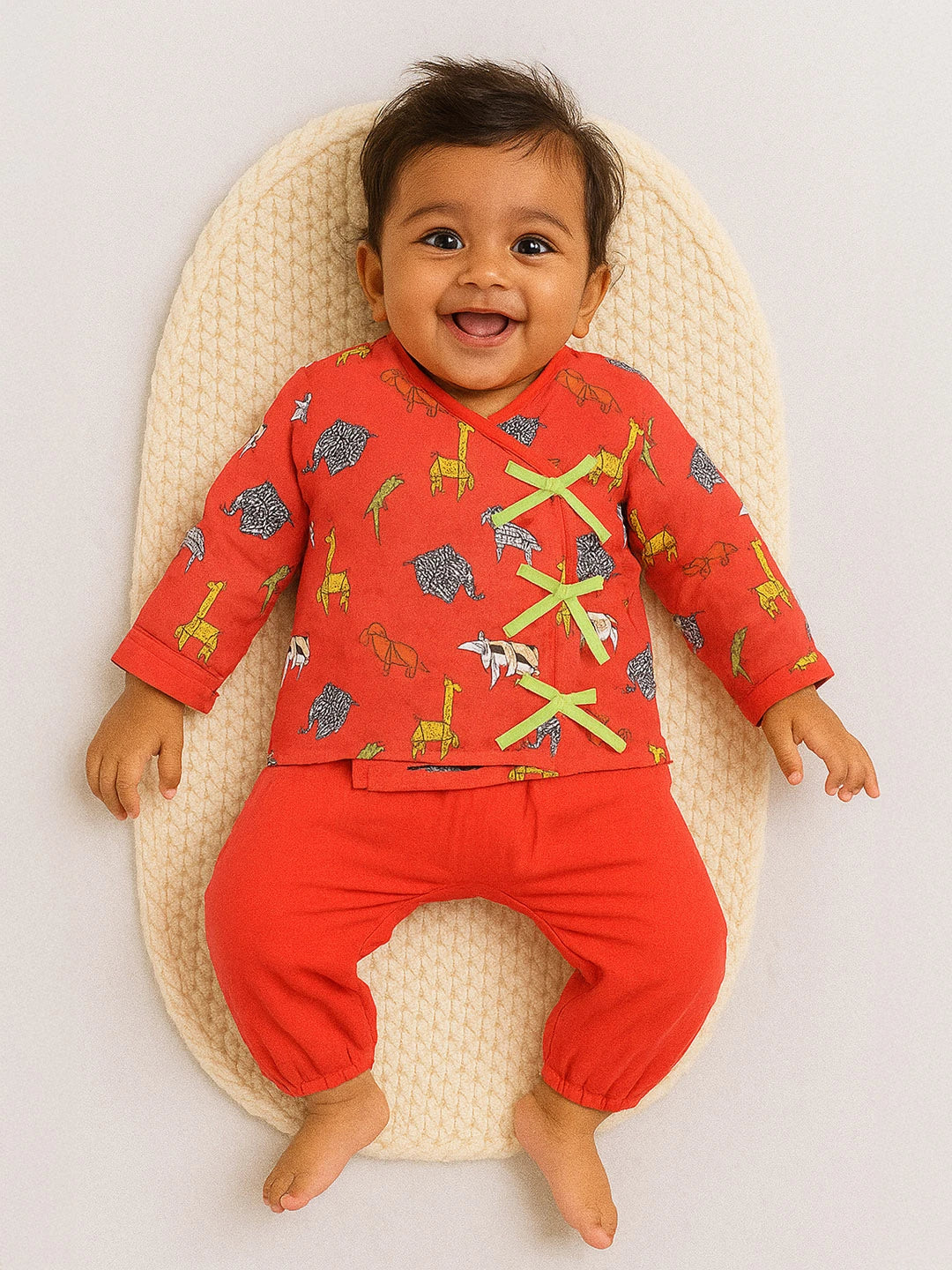 Happy Animal Kurta Set- Newborn