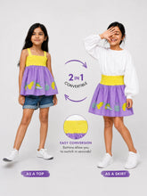 Lavender Smocked Strap Top with Lemon Embroidery