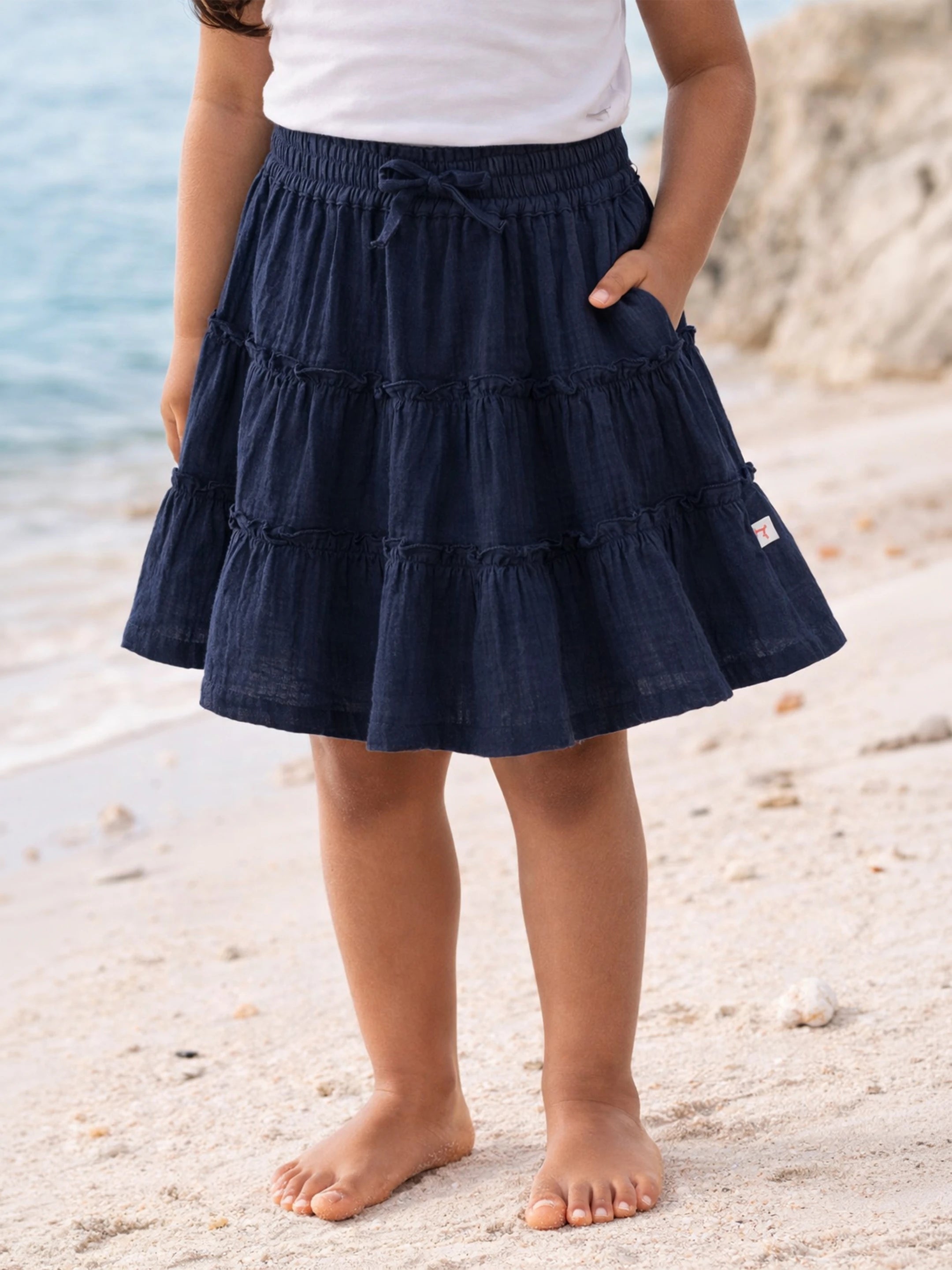 Navy Muslin Skirt