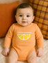 Orange Printed Bodysuit