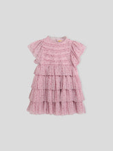 Printed Tulle Flounce Dress Somersault