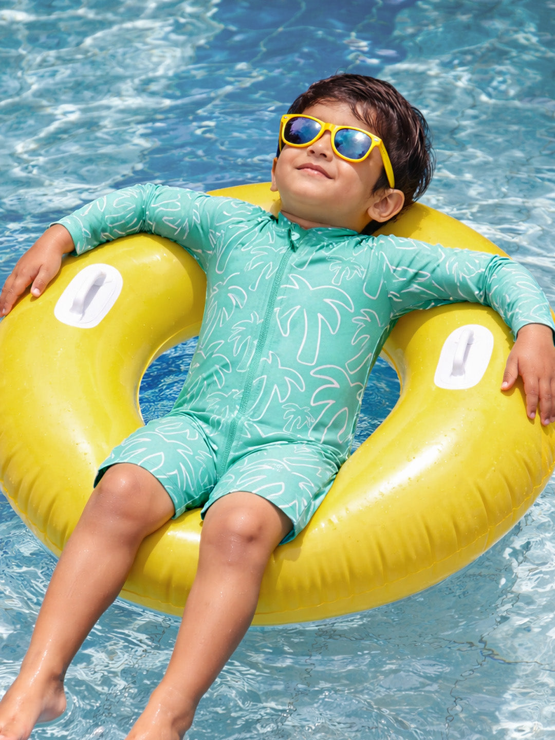Palm Breeze Zip Swimsuit