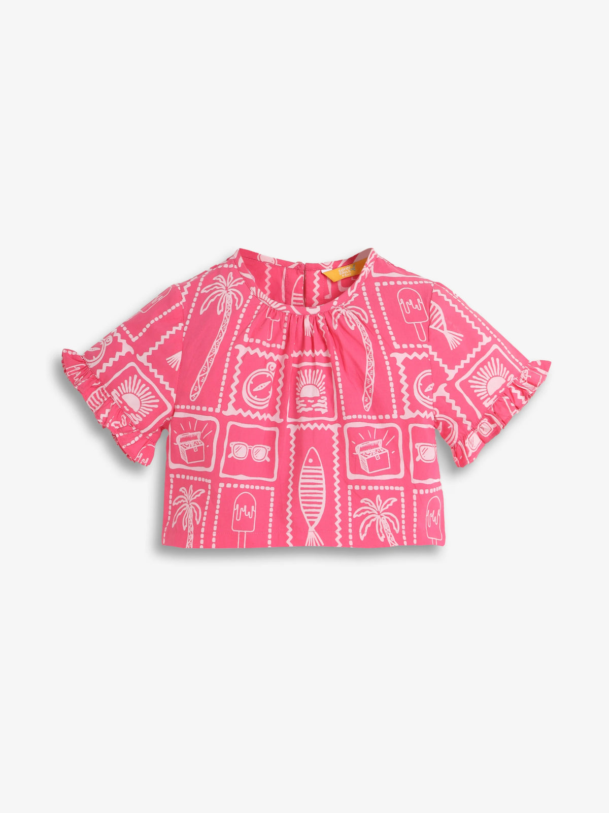 Pink Heart Cut Top