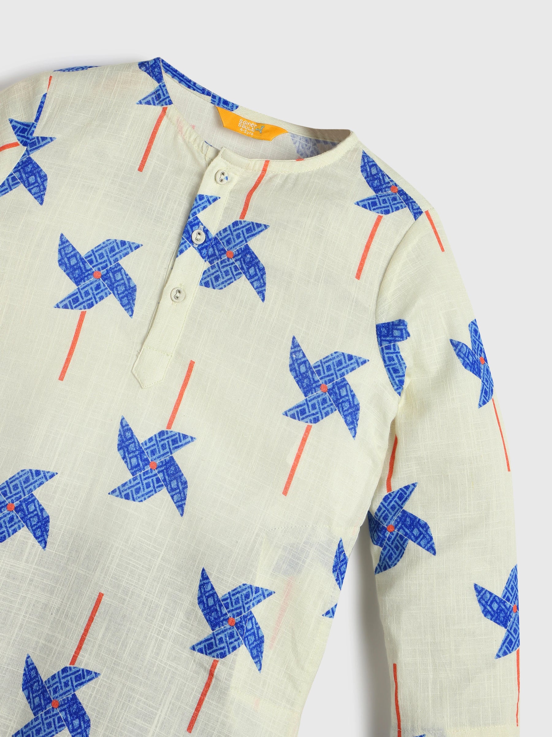 Pinwheel Printed Kurta Pajama Set