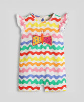 Little Butterfly Embroidered Cotton Romper