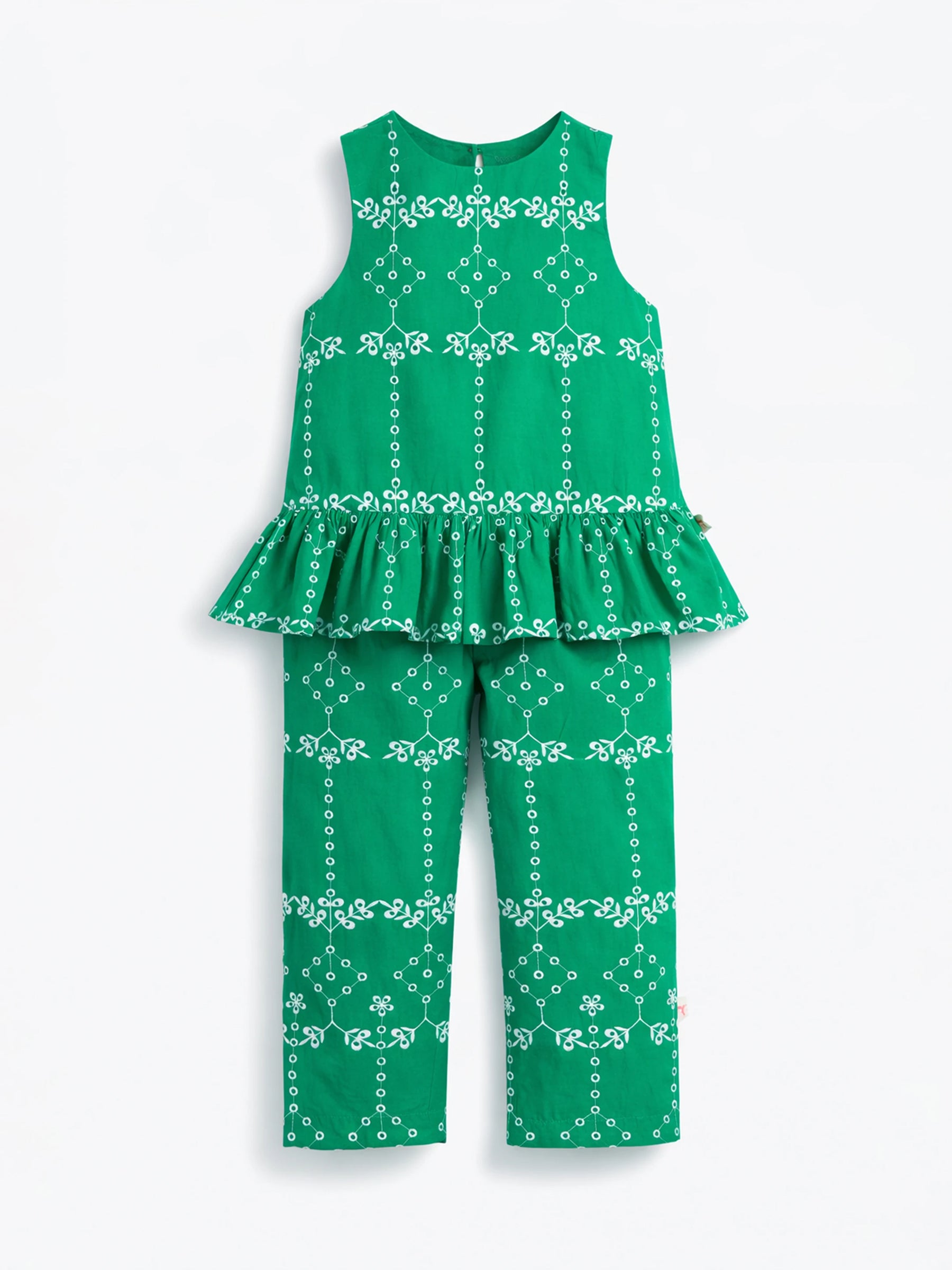 Schiffli Peplum Co-ord Set