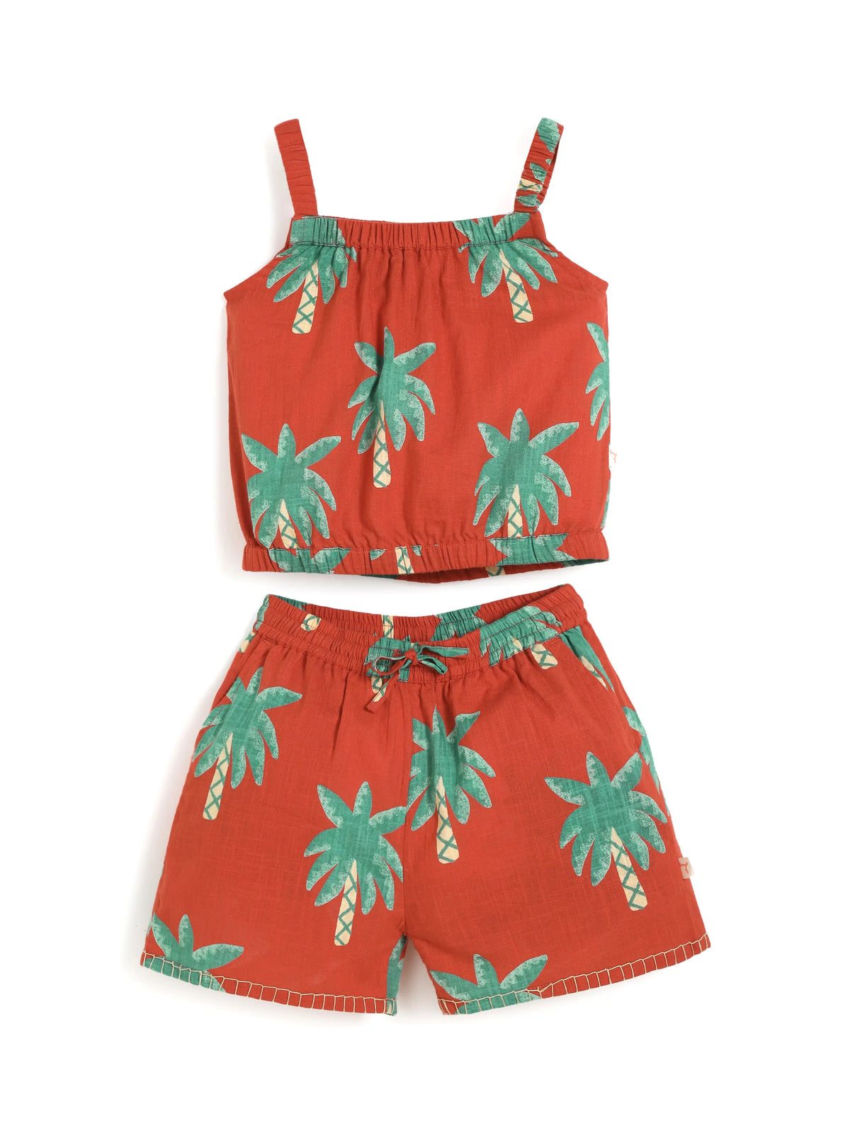 Tropical Palm Crop Co-ord Set