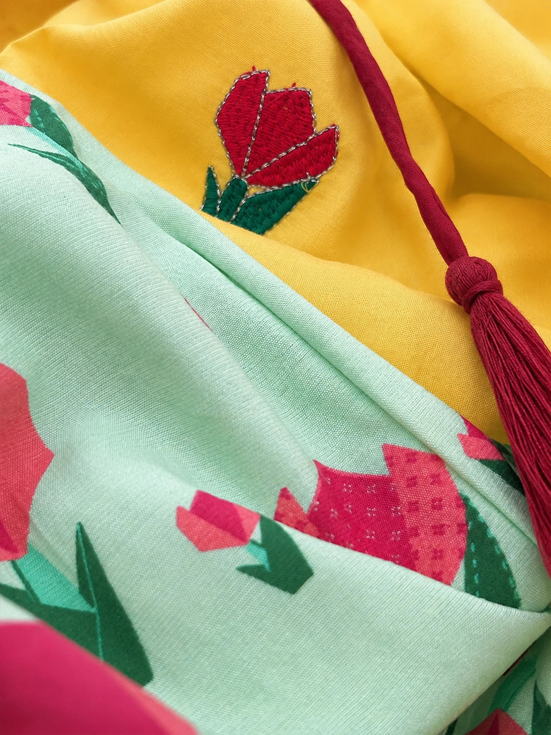 Dress With Yellow Shrug