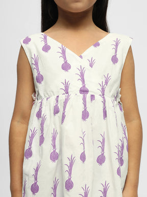 Turnip Flared Cotton Long Top & Skirt Set