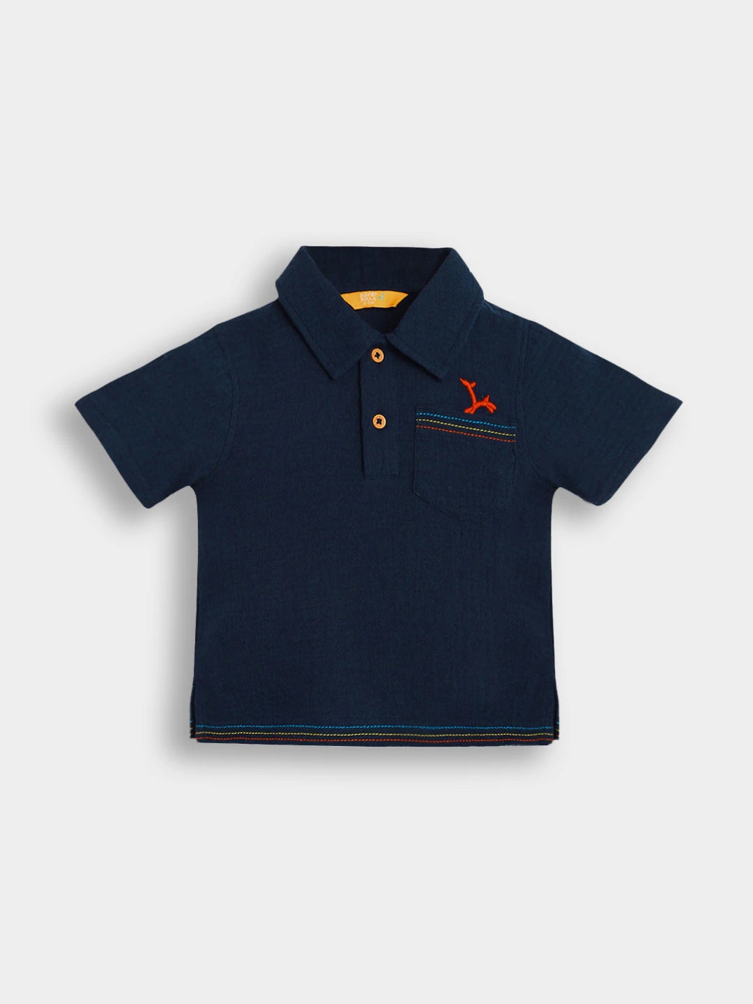 Navy Muslin Shirt