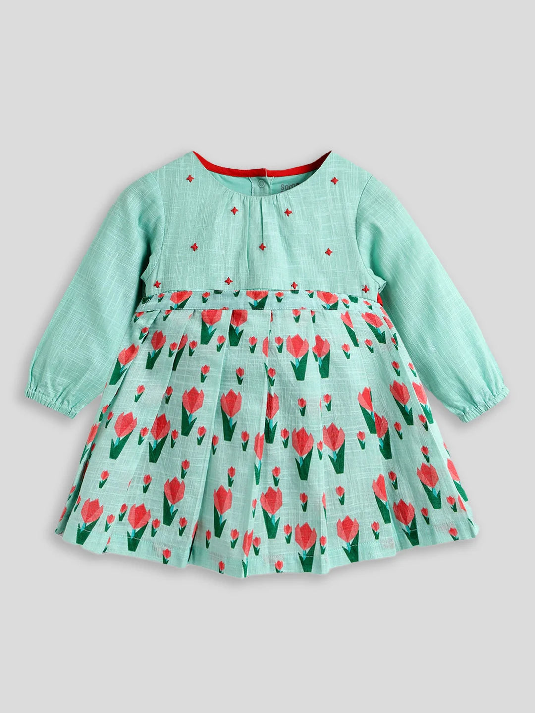 Green Tulip Bodysuit and Skirt Set- Newborn