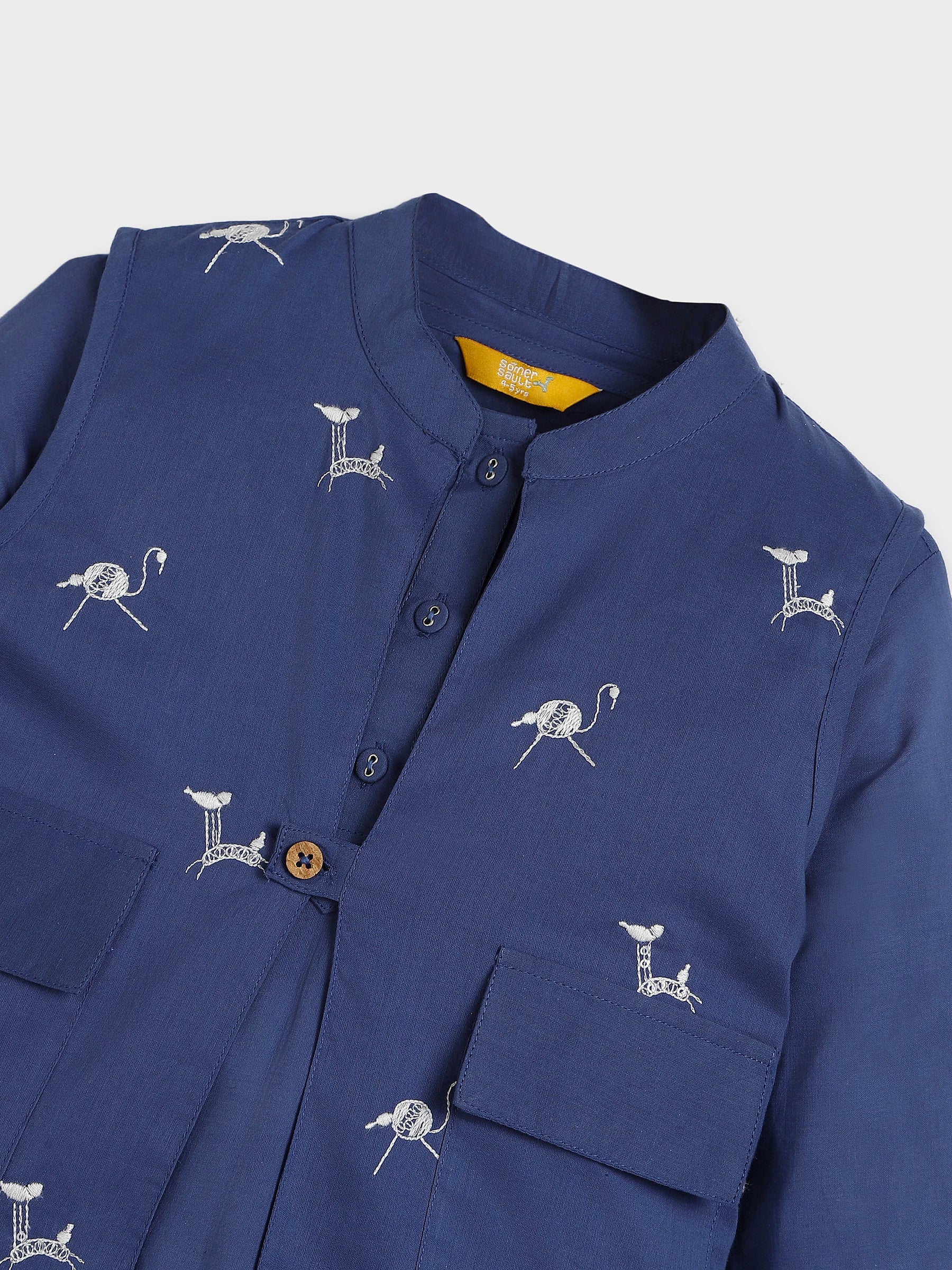 Embroidered Reversible Jacket Set