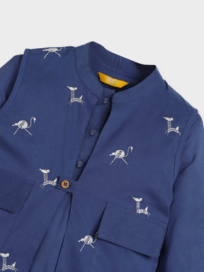 Embroidered Reversible Jacket Set