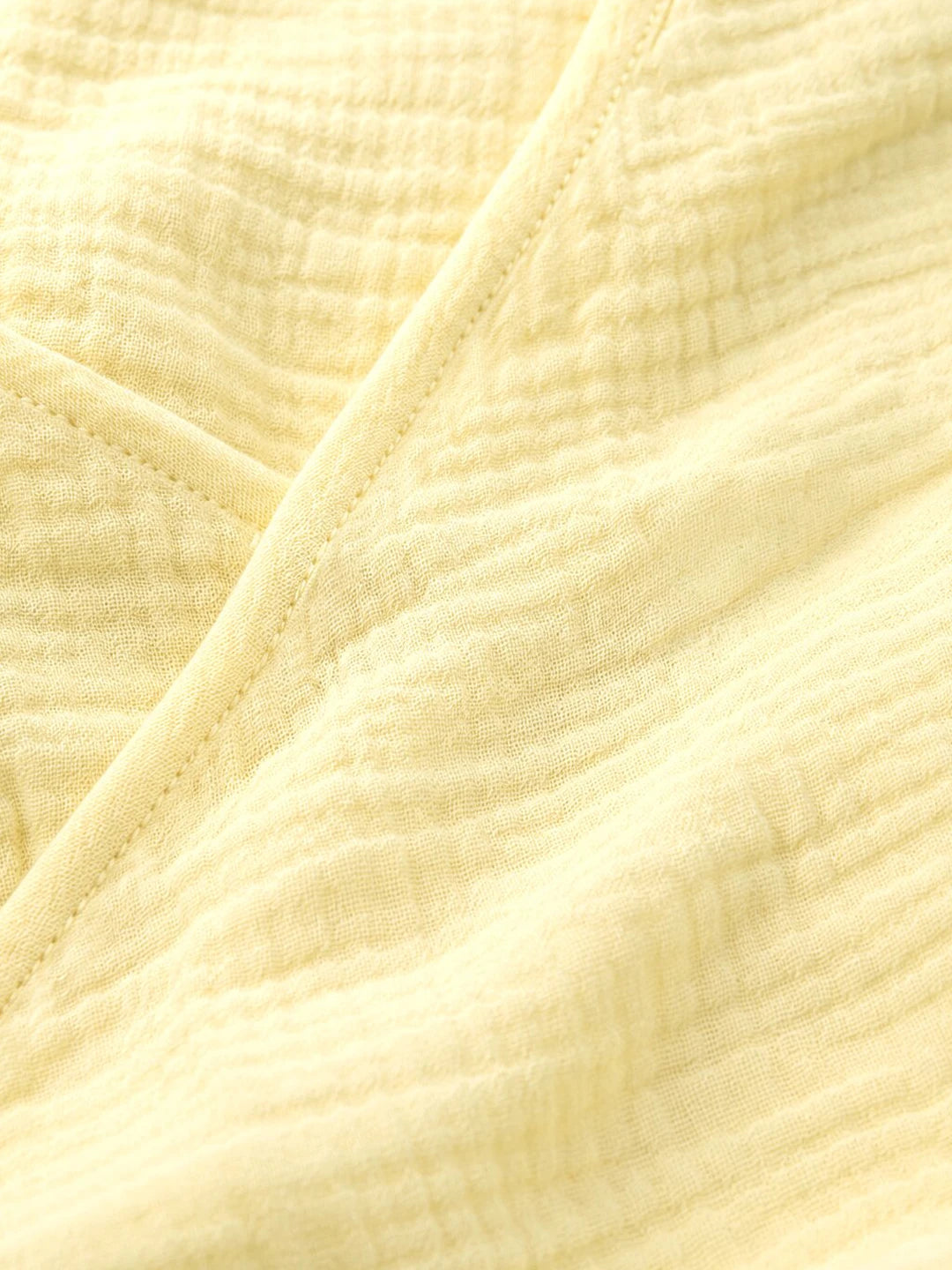 Solid Yellow Muslin Jhabla Set