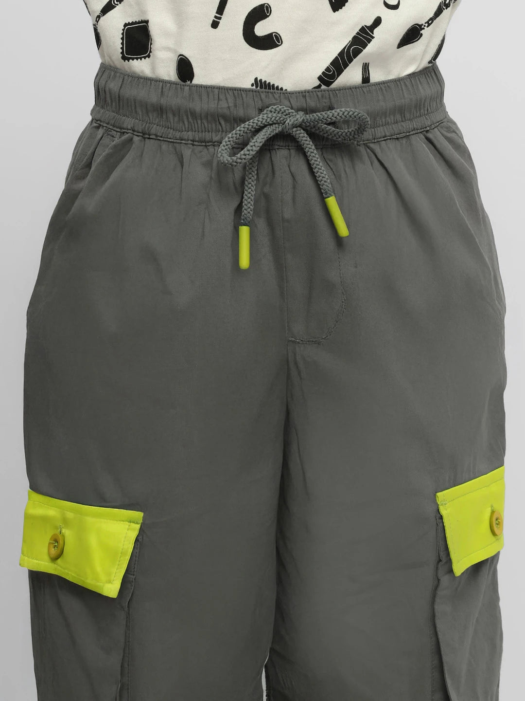 Grey Parachute Joggers
