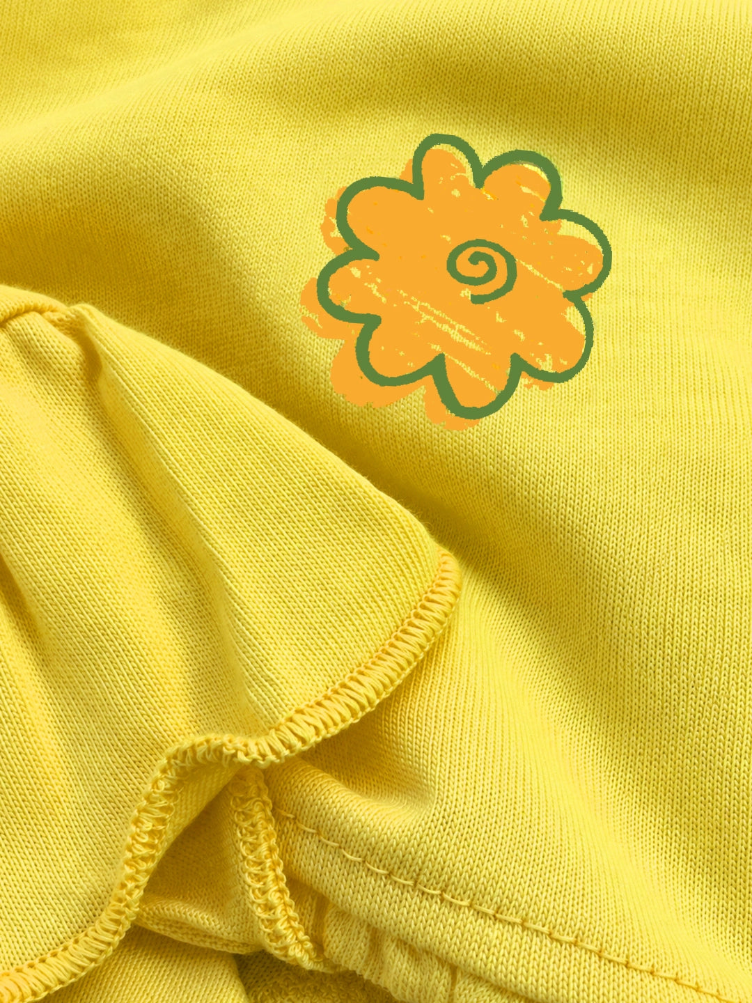 Playful Yellow Girl's Shorts