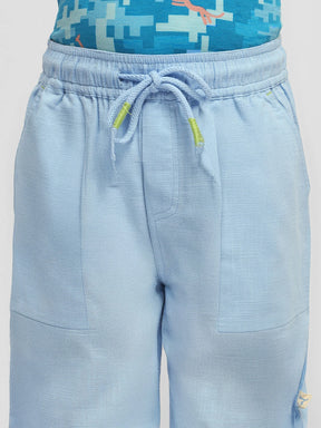 Blue Lagoon Cotton Bermuda Shorts