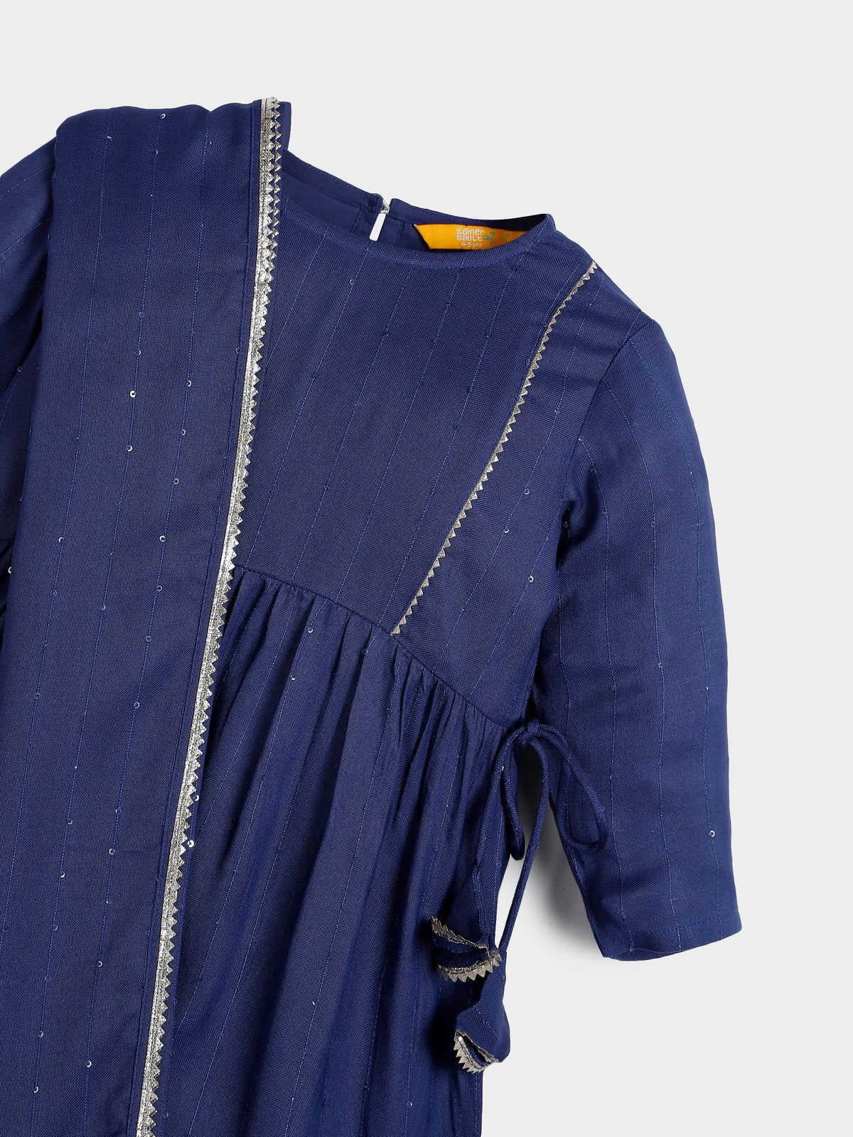 Blue Sequin Sharara Set