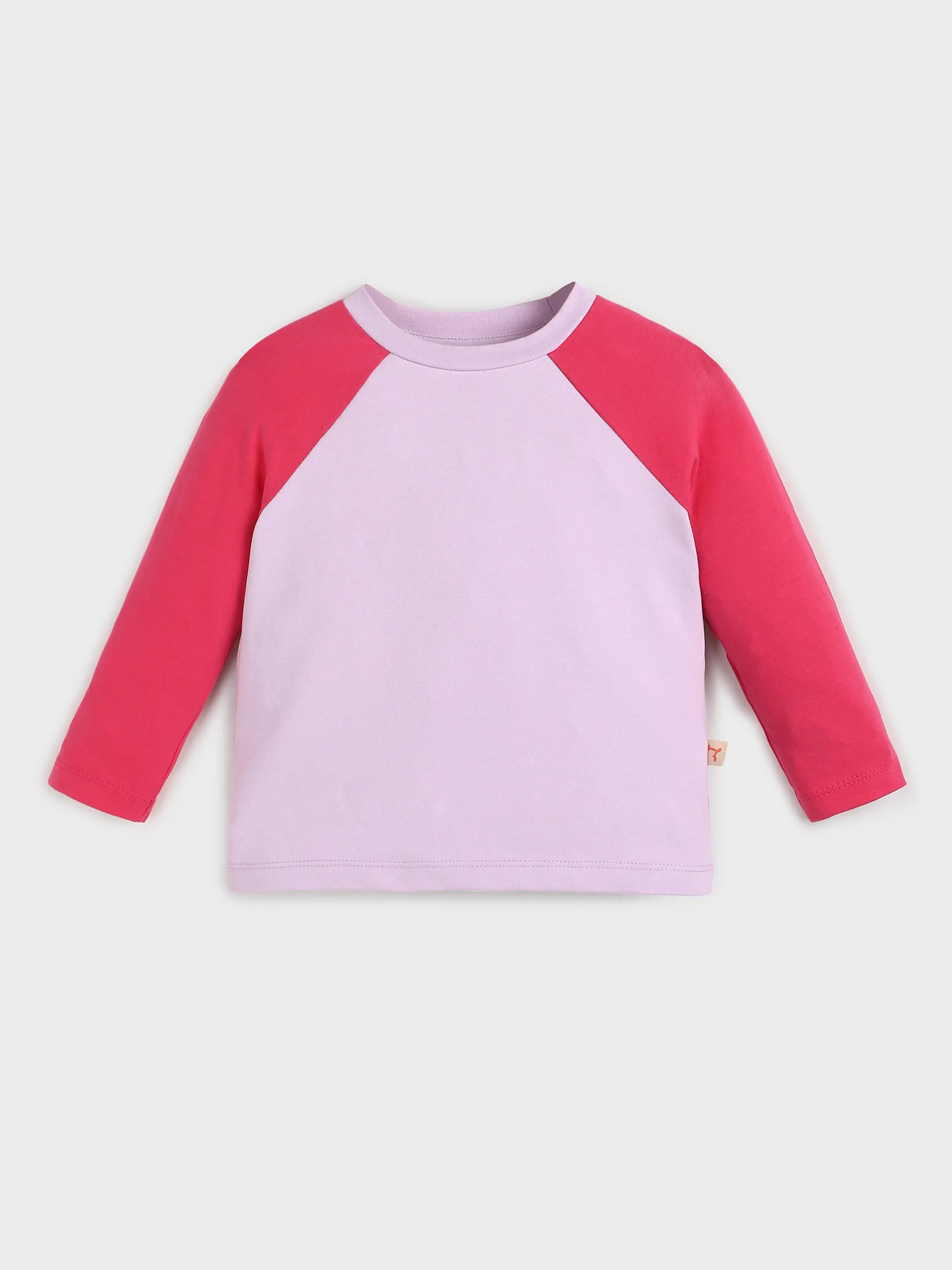 Lilac & Pink Raglan Sleeve top