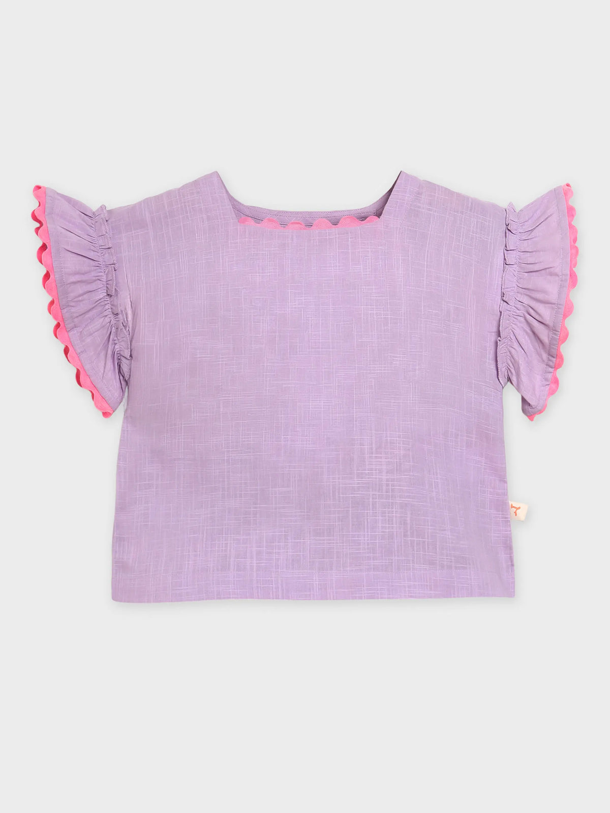 Lavender Breeze Scallop Asymmetrical Top