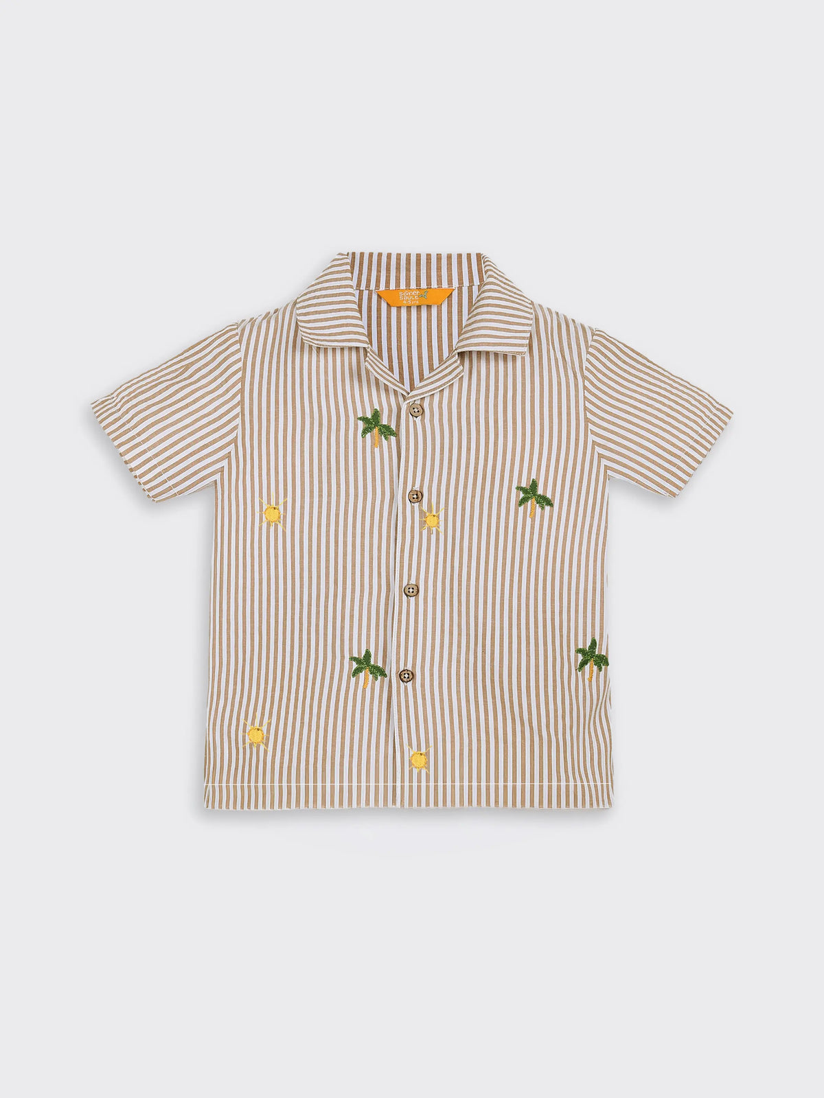 Striper Embroidered Shirt