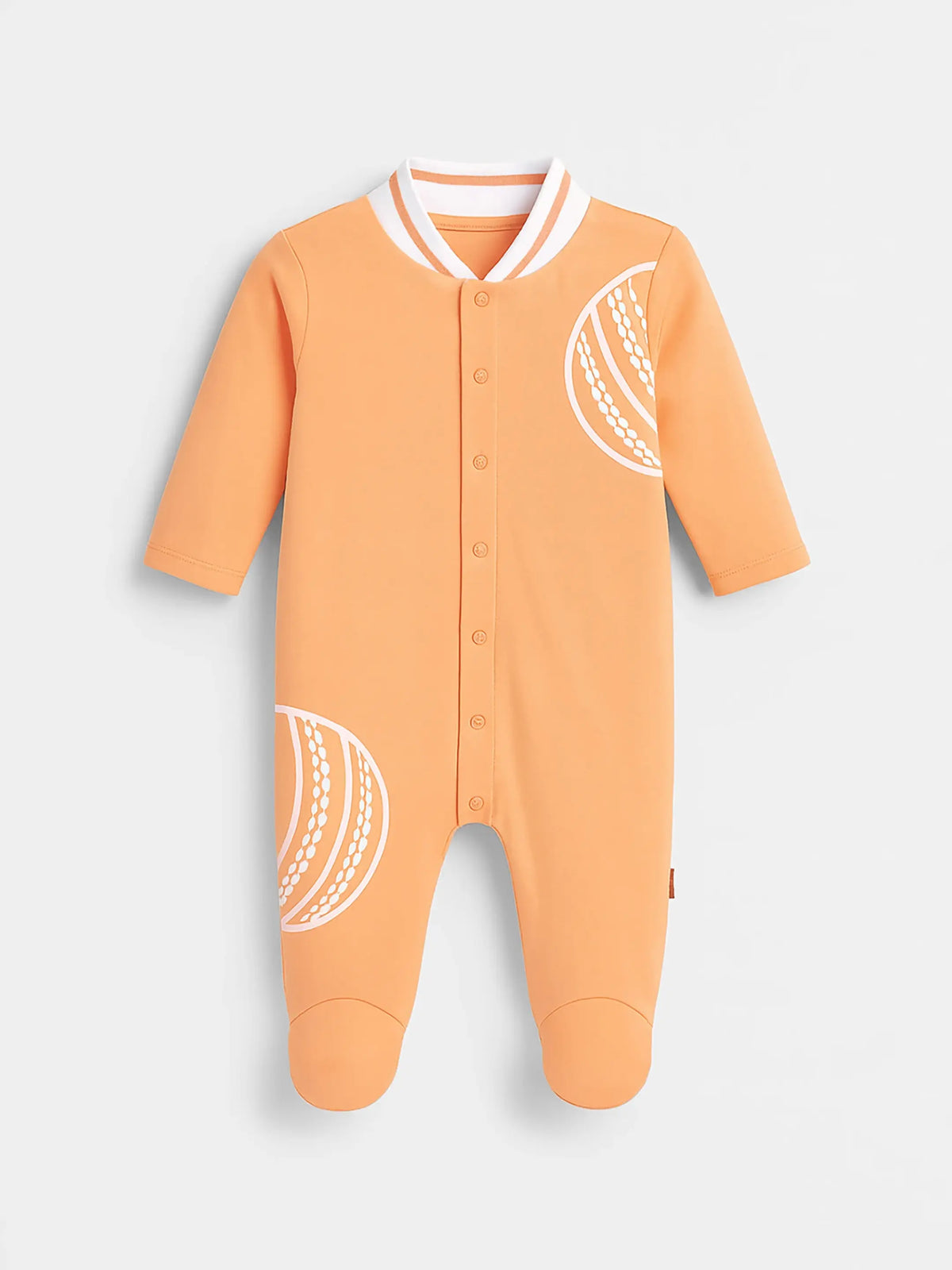 Dreamy Orange Polo Collar Sleepsuit
