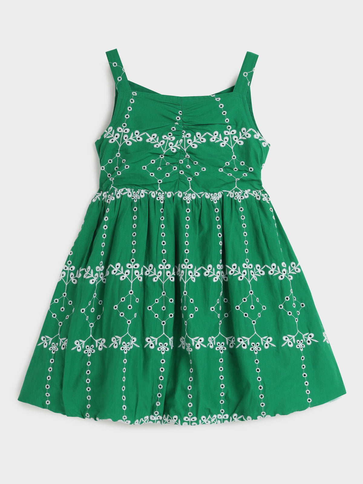 Green Schiffli Dress