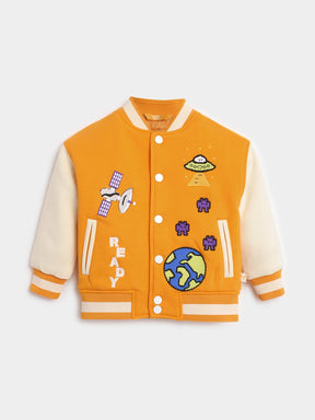 Ready Set Go Embroidered Varsity Jacket