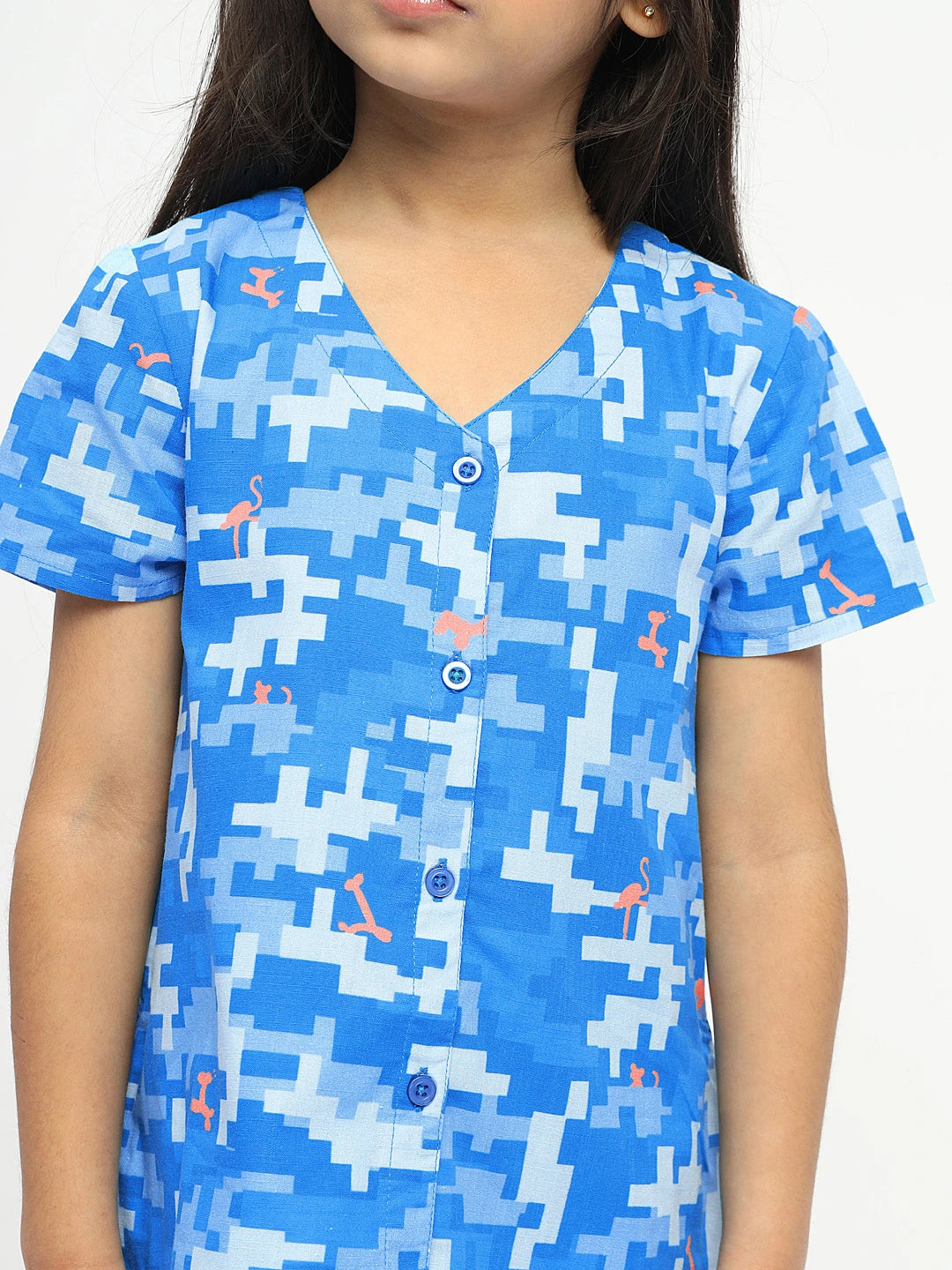 Happy Camouflage Cotton Drop-Waist Dress